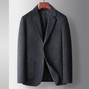 Charcoal Grey 2-Button Blazer – Classic Elegance