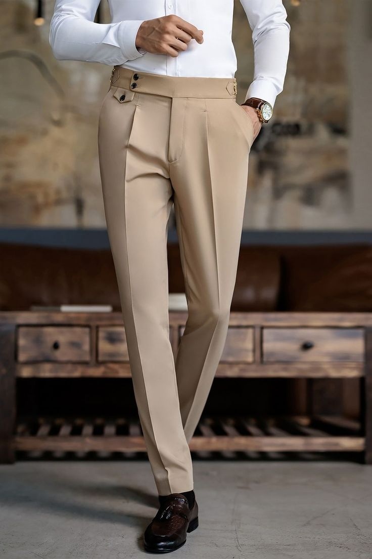 Classic Beige Premium stylish Tailored Pant