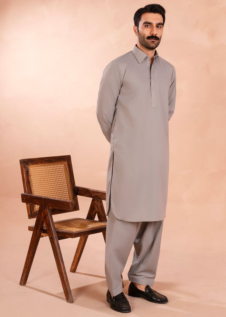 Rose Taupe Men’s Shalwar Kameez – Simple & Stylish Wear