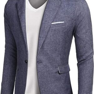 Slate Grey 2-Button Blazer – Elegant Collection